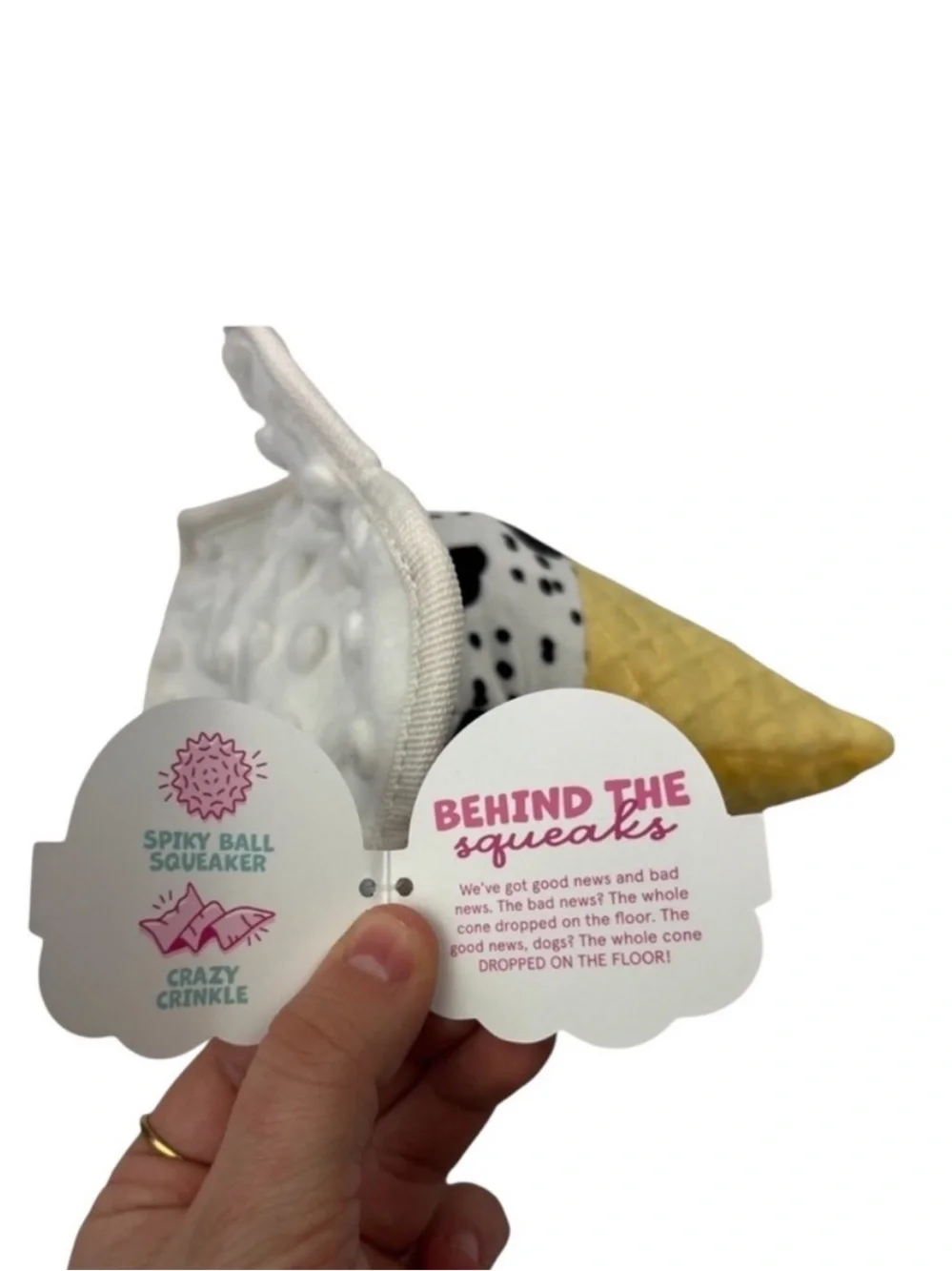 NWT Bark Box Chocolick Chip Cone Of Shame Dog Toy